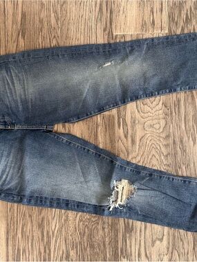 Ag Adriano Goldschmied Distressed Blue Skinny Jeans